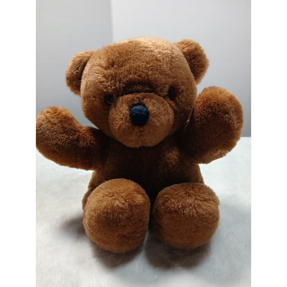 Vtg 1987 Dakin Musical Teddy Bear Brown Plush Wind Up Works Teddy Bear